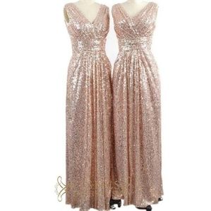 Rose gold Sequin Dress Size 16